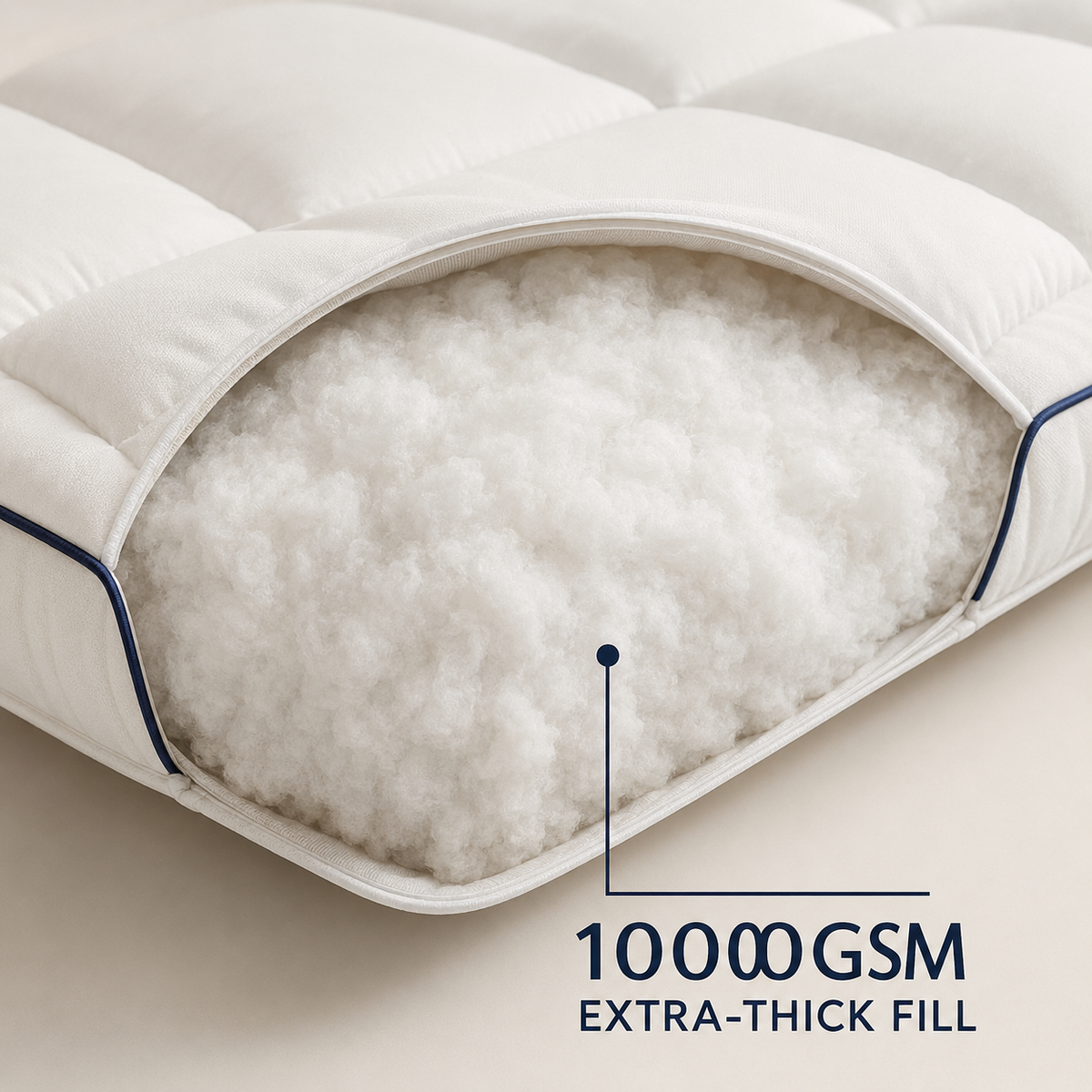 ☁️1000GSM Extra Thick Premium Quilted Mattress Topper