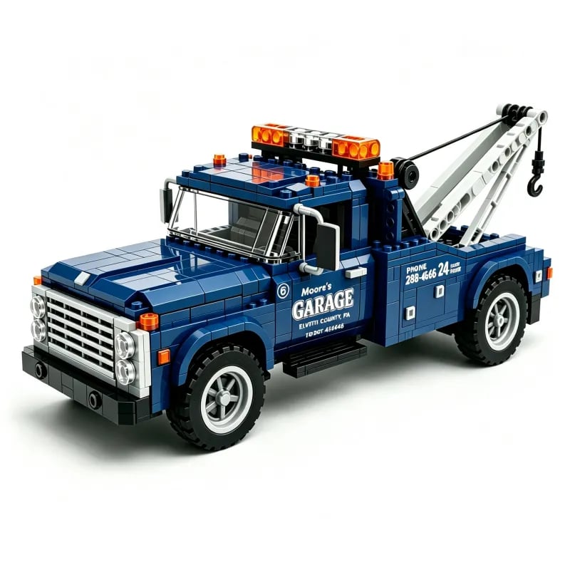 Blue Heritage Tow Truck Building Set – Collector Edition
