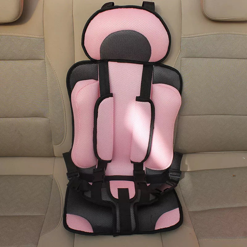 👶🛡️   Portable Child Car Seat – Cotton & Polyester, Lightweight & 5-Point Harness.🚙