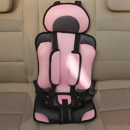 👶🛡️   Portable Child Car Seat – Cotton & Polyester, Lightweight & 5-Point Harness.🚙