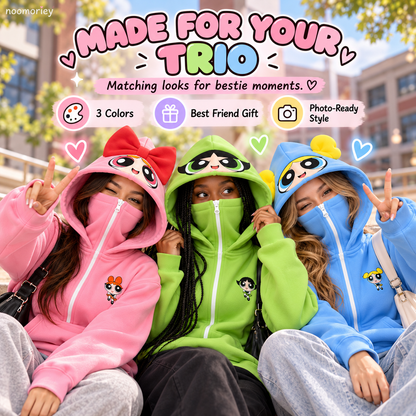 🔥Cozy Double-Hooded Half-Zip Sweatshirt