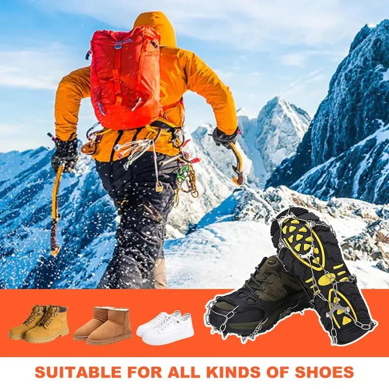🧊 49% OFF Ice Cleats for Shoes – Anti-Slip Snow Grips for Winter Walking & Hiking