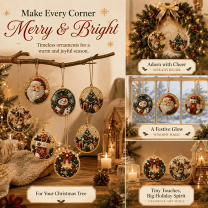 🔥Last Day of the Promotion!🎄Christmas DIY Diamond Painting Ornament Set (6‑Pieces)🎅