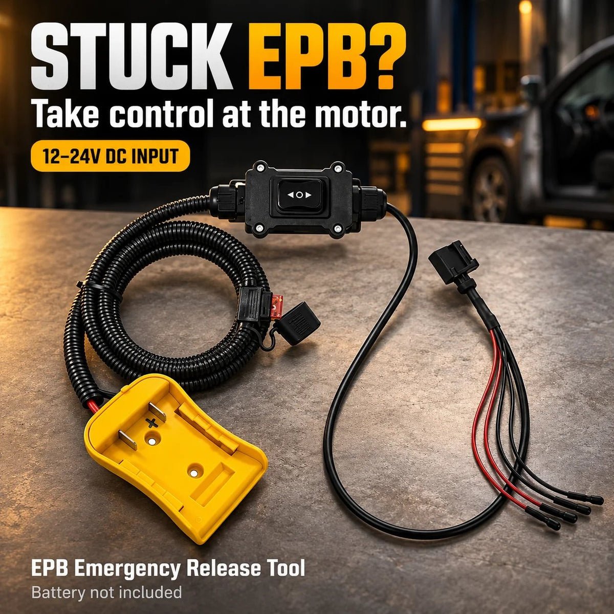 🔧 12–24V EPB Emergency Release & Service Tool – Direct Forward & Reverse Motor Control