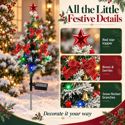🎉🎄 Solar Christmas Tree Lights – DIY Outdoor Holiday Decor