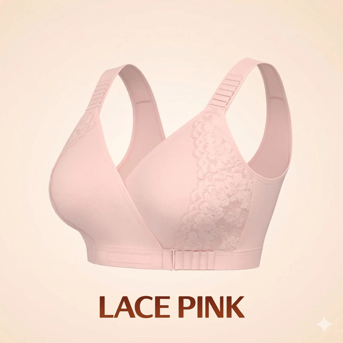 EaseWrap™ Front-Closure Wireless Comfort Bra – Adjustable Straps & Gentle Support