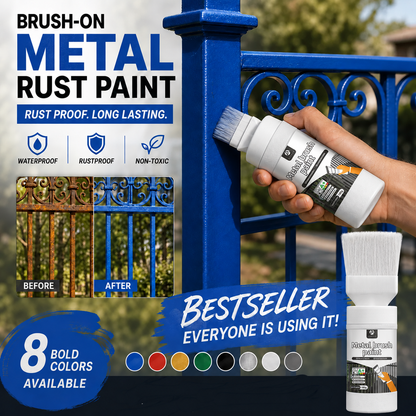 ✨New Arrival✨🖌️🏠Water-Based Metallic Silver Paint with Built-in Brush💥👍