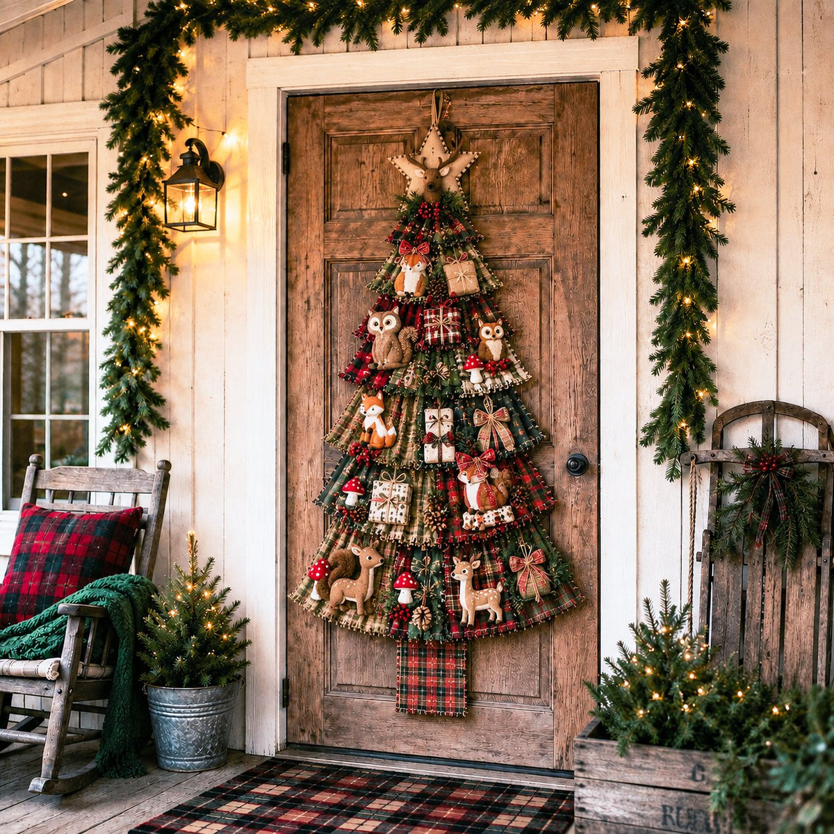 ⏳ Last Day 49% OFF – 🎄Beginner-Friendly DIY Oversized Patchwork Christmas Tree Door Hanging Kit  💕