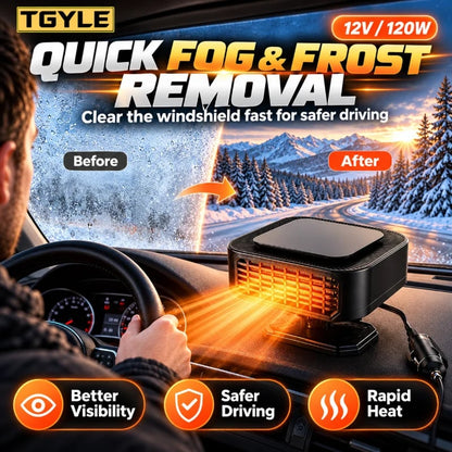 🌟✨ Portable Car Heater Defroster with 360-Degree Rotating Base