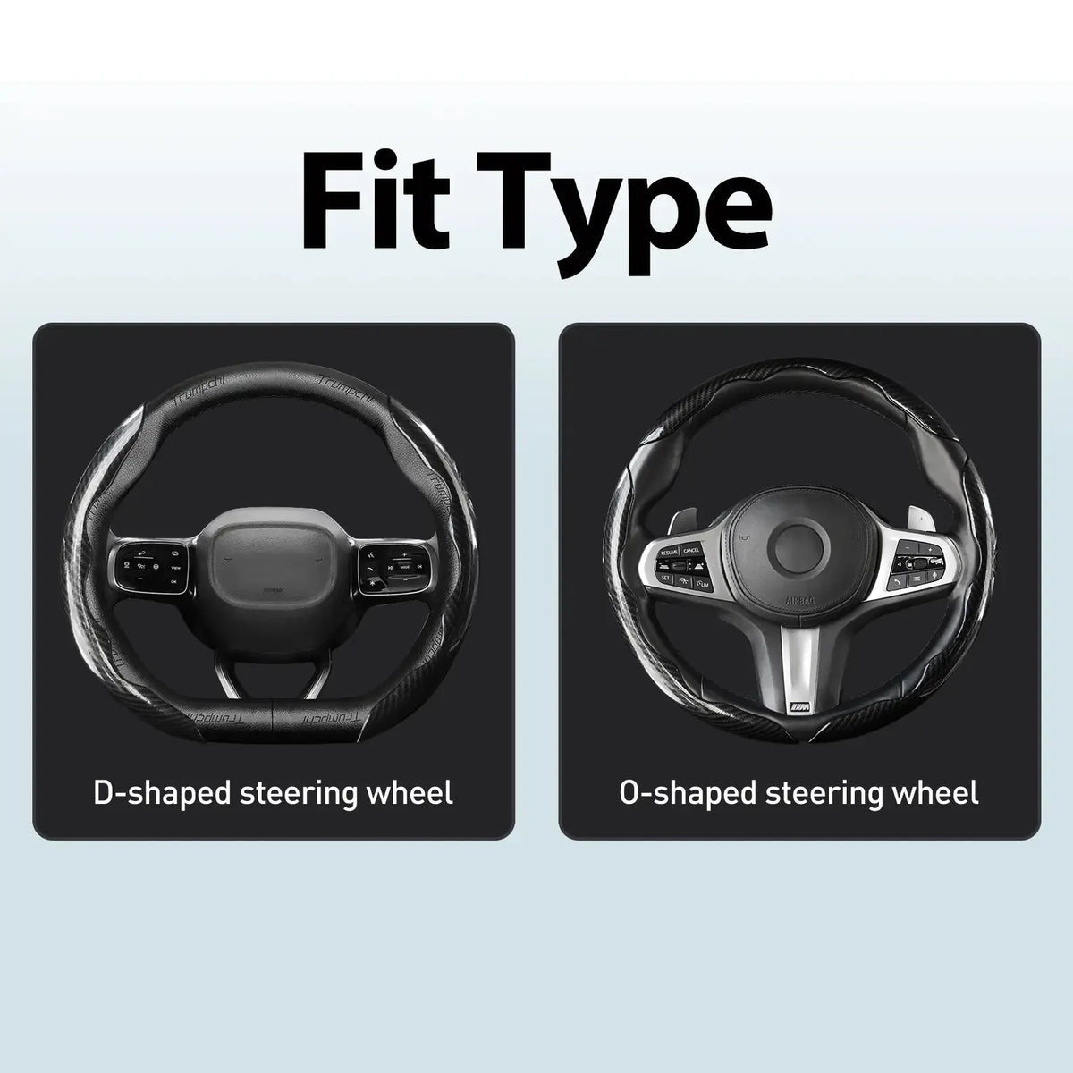 Non-Slip Car Steering Wheel Cover for 15 Inch Wheels