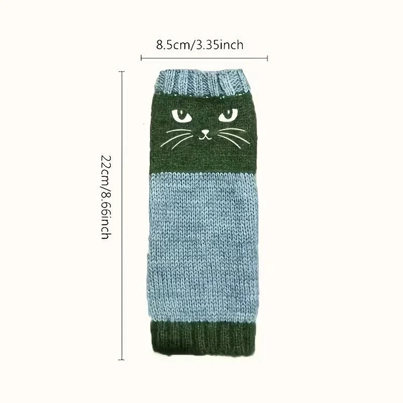 ❄️women’s Knitted Fingerless Gloves With Cute Cat – Cozy, Stylish & Practical Winter Hand Warmers 🐾