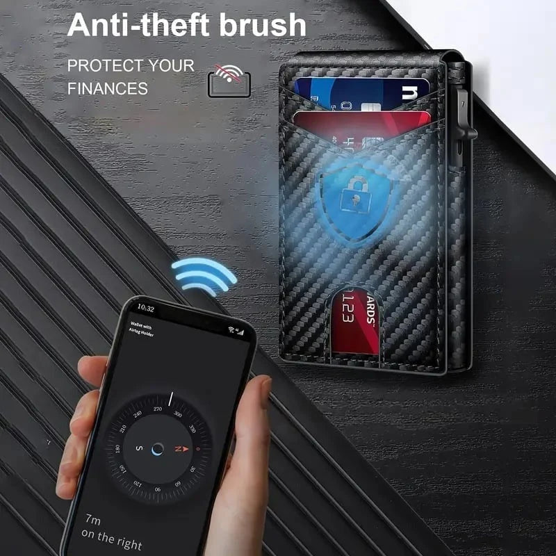 💳 One Click. Cards at Your Fingertips! ⚡ Slim RFID-Blocking Pop-Up Wallet