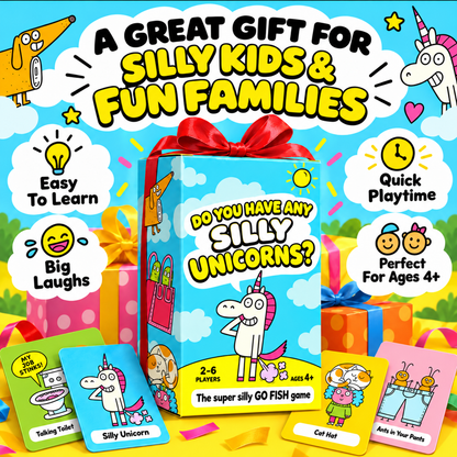 😂 50% OFF Today! Super Silly Go Fish Card Game for Kids & Family Game Night