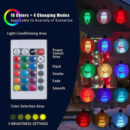 Glowing Christmas Ball, Outdoor Decoration With LED Lights