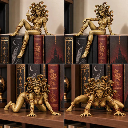 🐍Medusa Goddess Snake Hair Statue, Greek Mythology Gothic Desk Ornament
