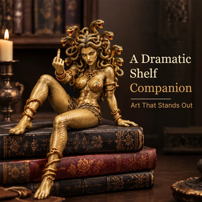 🐍Medusa Goddess Snake Hair Statue, Greek Mythology Gothic Desk Ornament
