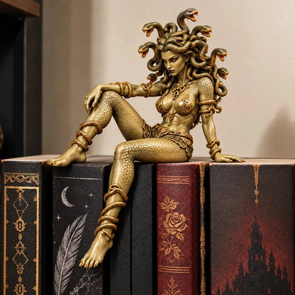 🐍Medusa Goddess Snake Hair Statue, Greek Mythology Gothic Desk Ornament