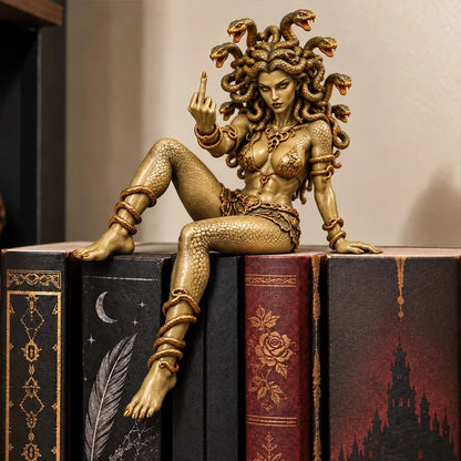 🐍Medusa Goddess Snake Hair Statue, Greek Mythology Gothic Desk Ornament