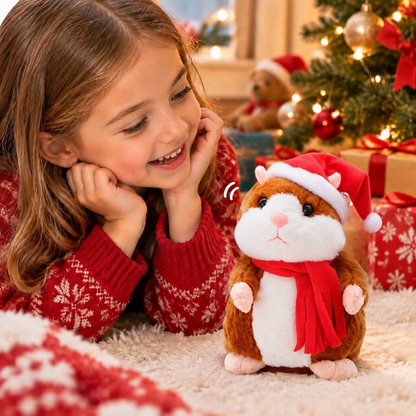 ✨Talking Hamster Plush – repeats whatever you say, auto head-shaking, hilarious fun for kids & adults.🎁