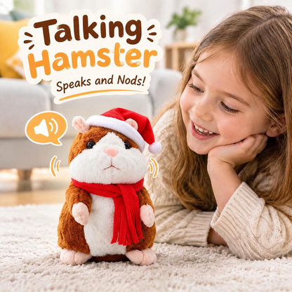 ✨Talking Hamster Plush – repeats whatever you say, auto head-shaking, hilarious fun for kids & adults.🎁