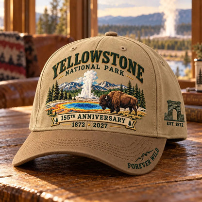 ⏳ Last Day 49% OFF – 🦬Yellowstone National Park 155th Anniversary Classic Cap
