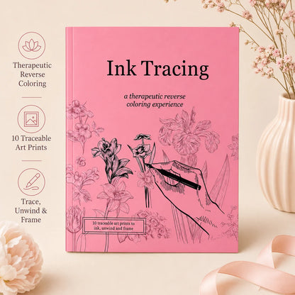 Beginner-Friendly 💕 Ink Tracing – A Relaxing Reverse Coloring Experience