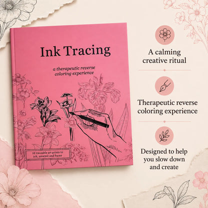 Beginner-Friendly 💕 Ink Tracing – A Relaxing Reverse Coloring Experience