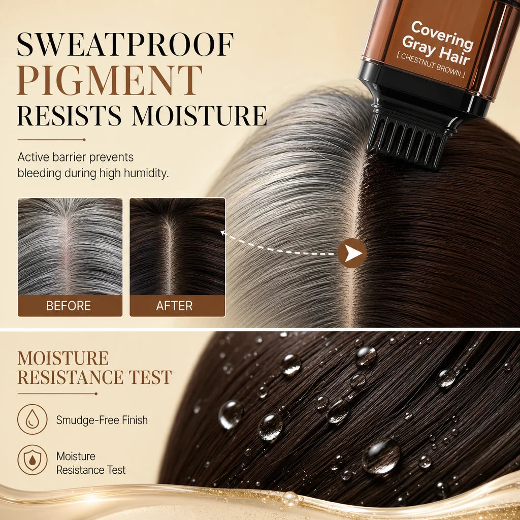 Unisex Temporary Hair Color Touch-Up Pen for Covering Gray Hair