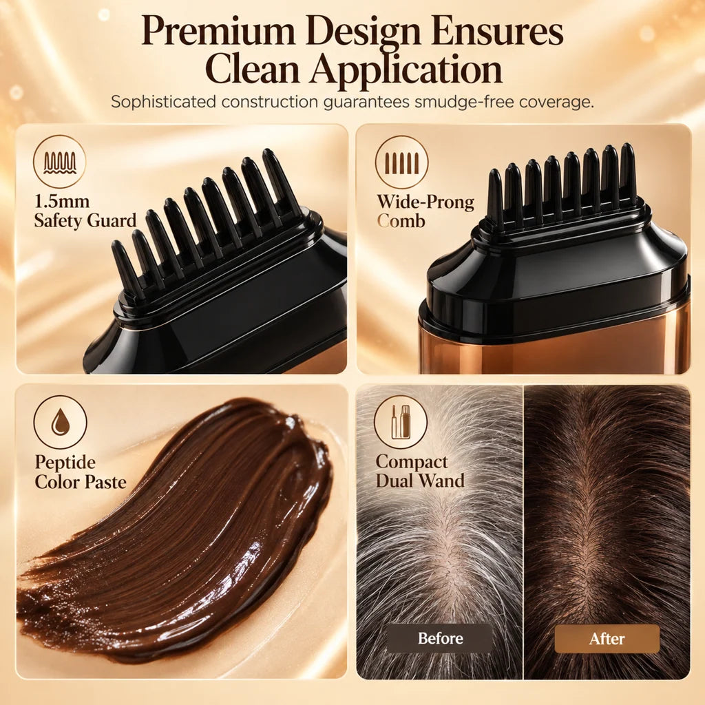 Unisex Temporary Hair Color Touch-Up Pen for Covering Gray Hair