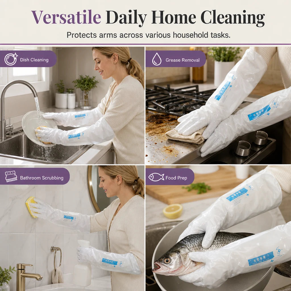 🧪 Chemical Safety 2026 | Disposable Long Gloves | Full Protection & Durable