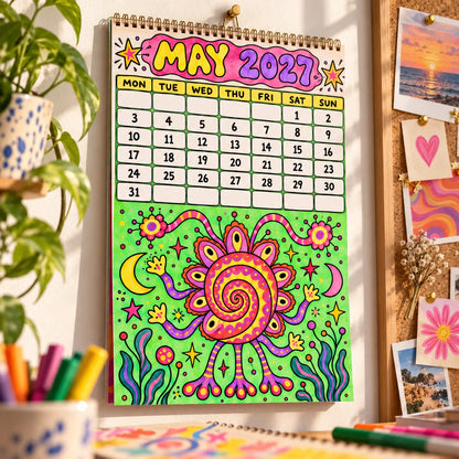 📅🎨2027 Whimsical Art Wall Calendar – 12-Month Fantasy Illustration Calendar
