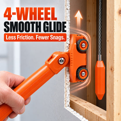 🧲 Magnetic Wire Puller with Wheels – Cable Fishing & Wall Wiring Installation Tool