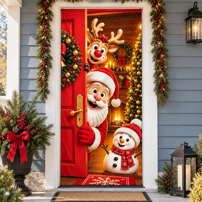🔥Last Day Promotion 60% OFF💥2026 Christmas Front Door Decoration Cover