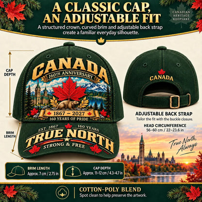 🍁Canada 160th Anniversary 1867–2027 Commemorative Cap