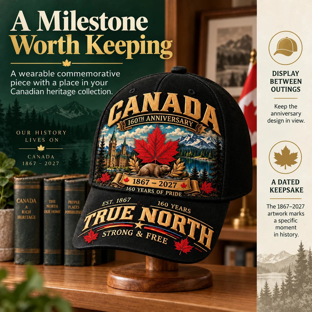 🍁Canada 160th Anniversary 1867–2027 Commemorative Cap