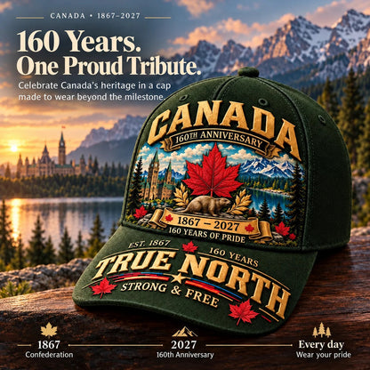 🍁Canada 160th Anniversary 1867–2027 Commemorative Cap