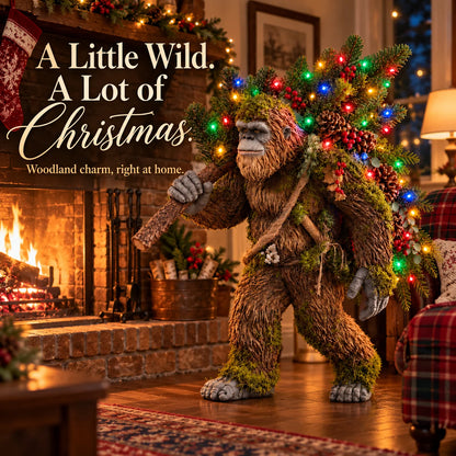 🎄 Woodland Bigfoot – Lighted Christmas Porch Decor