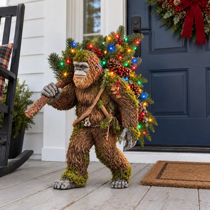 🎄 Woodland Bigfoot – Lighted Christmas Porch Decor