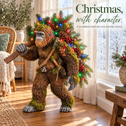 🎄 Woodland Bigfoot – Lighted Christmas Porch Decor