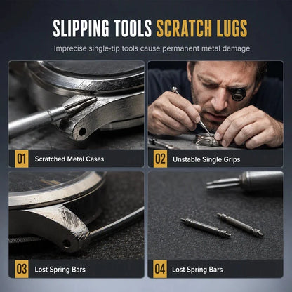 🔥HOT SALE🔥Watch Repair Tool V Shaped Spring Bar Pliers and Tweezers Kit for Strap Removal