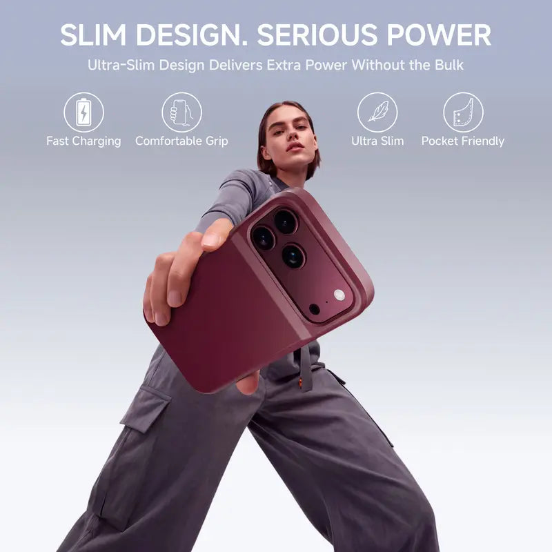 🔋Power Case for iPhone  – Slim Protective Battery Case & Dual Charging Power Bank Kit, Type-C Fast Charge, Lightweight Lightweight & Perfect Couple Gift