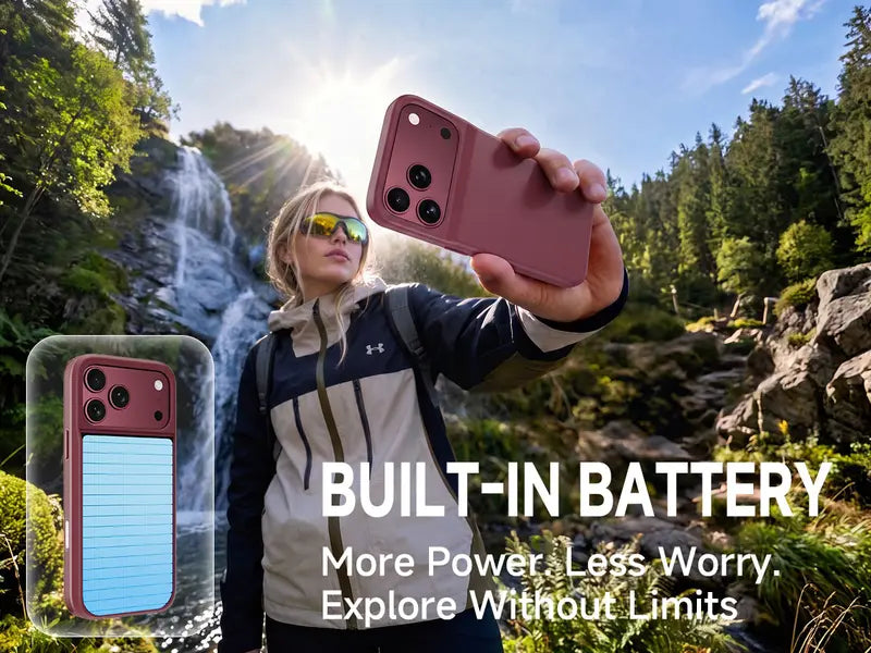 🔋Power Case for iPhone  – Slim Protective Battery Case & Dual Charging Power Bank Kit, Type-C Fast Charge, Lightweight Lightweight & Perfect Couple Gift