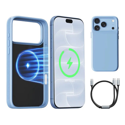 🔋Power Case for iPhone  – Slim Protective Battery Case & Dual Charging Power Bank Kit, Type-C Fast Charge, Lightweight Lightweight & Perfect Couple Gift