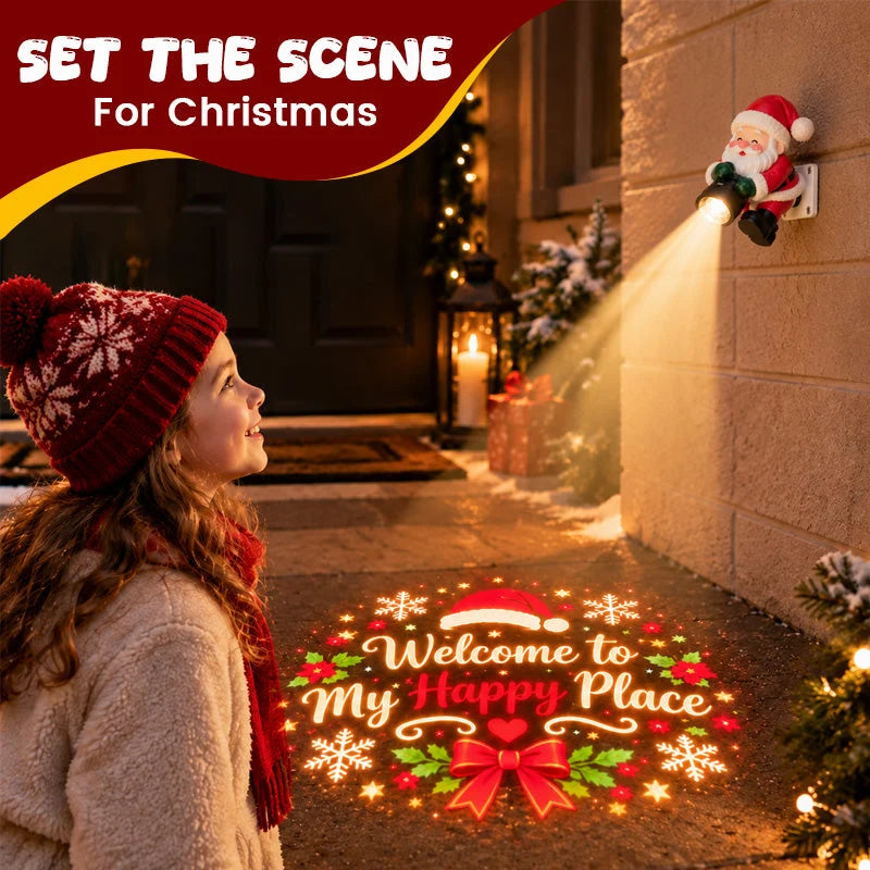 🎅 Santa Welcome Projector – Christmas Greeting Light with Remote & Adjustable Angle
