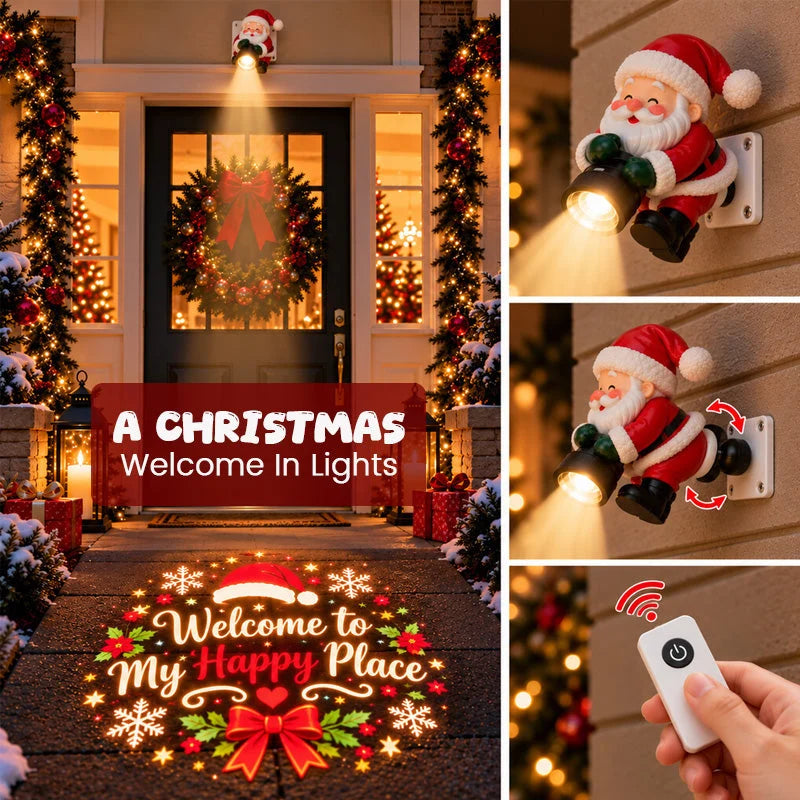 🎅 Santa Welcome Projector – Christmas Greeting Light with Remote & Adjustable Angle