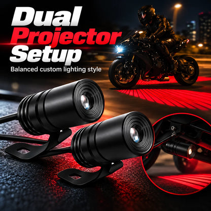 🏍️ Dual Motorcycle Laser Projector Lights!!!