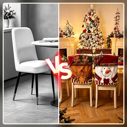 🎄 Christmas Character Chair Covers – Santa, Snowman & Reindeer Dining Decor