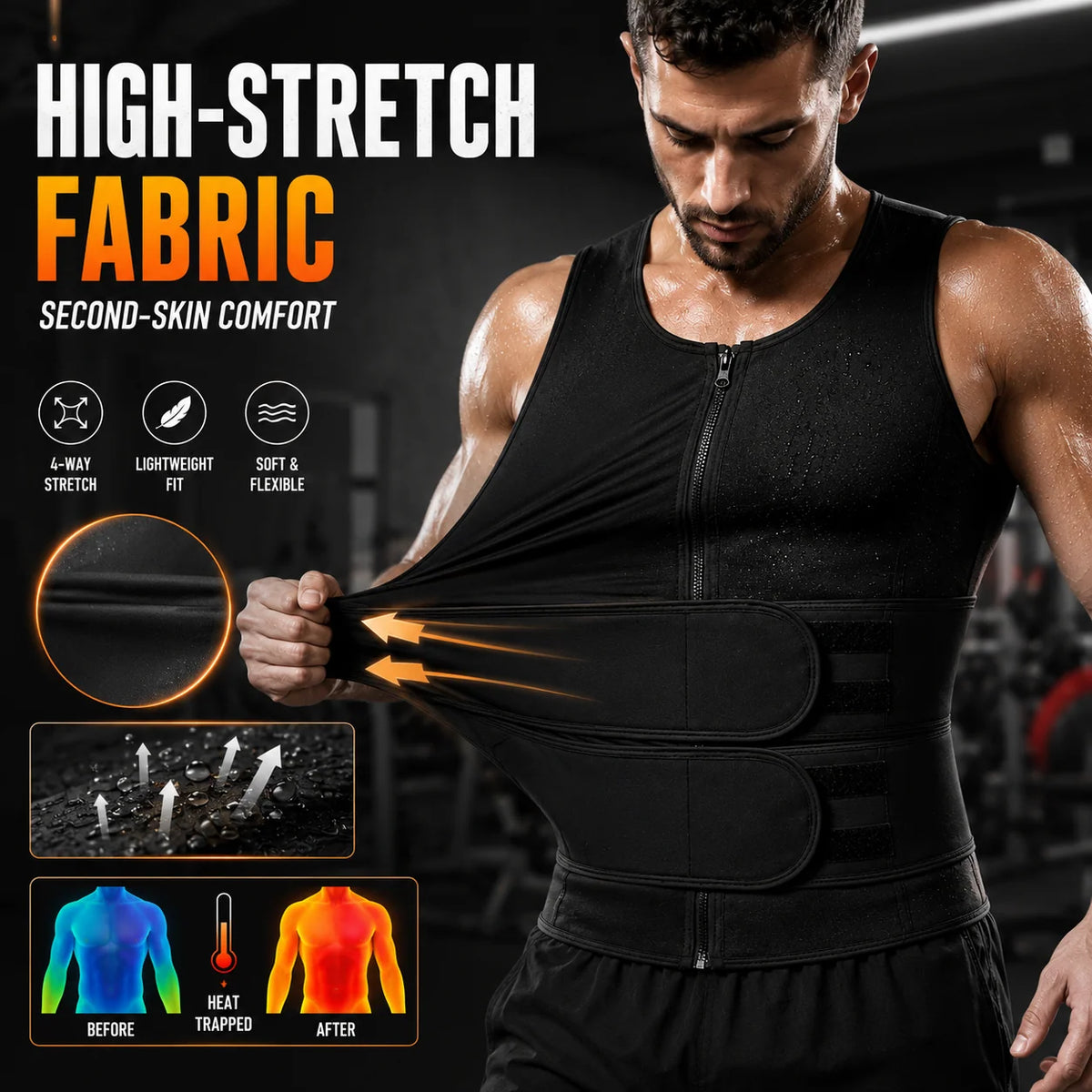 Men's Sweat Sauna Shaper Vest🔥