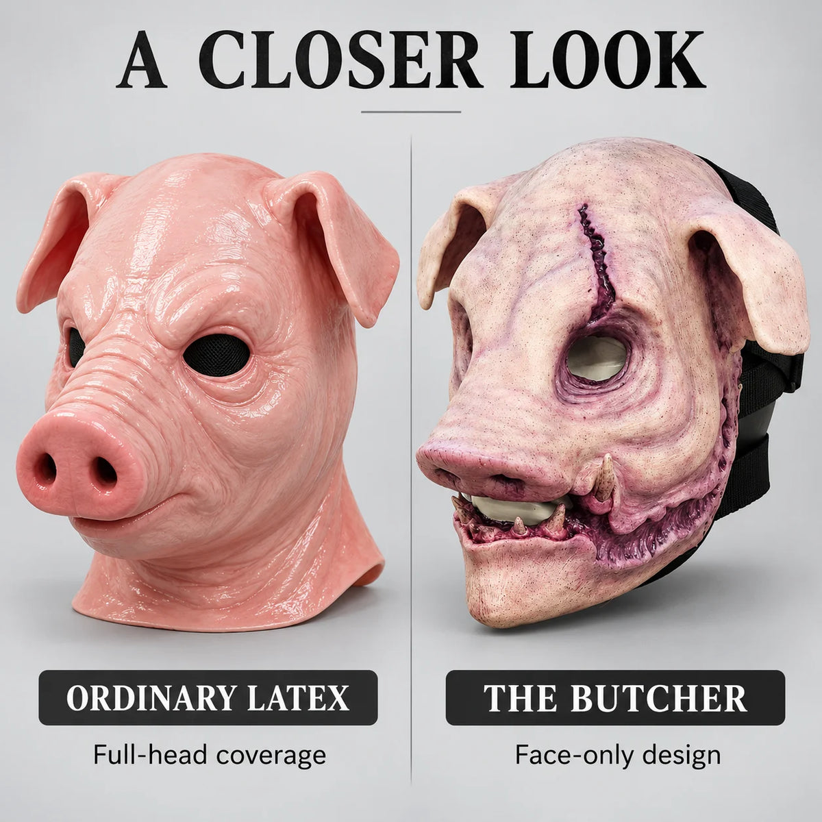 🐷 The Butcher Silicone Pig Mask | Face-Only Transformation