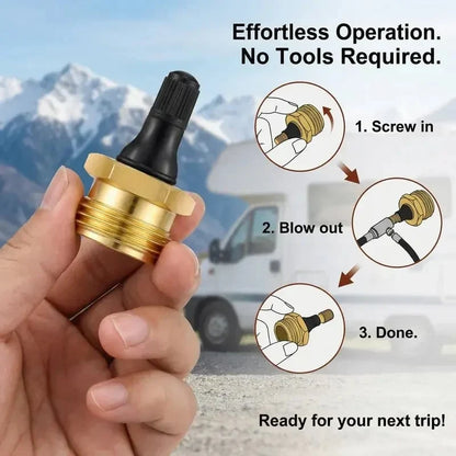 🔥NEW ARRIVAL 49% OFF🎁-2-Pcs Brass RV Blow Out Plugs with Drain Valve